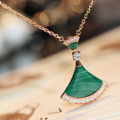 [Angela Schmuck]TRAUM HALSKETTE MALACHIT DIAMANT