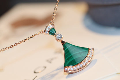 [Angela Schmuck]TRAUM HALSKETTE MALACHIT DIAMANT