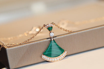 [Angela Schmuck]TRAUM HALSKETTE MALACHIT DIAMANT