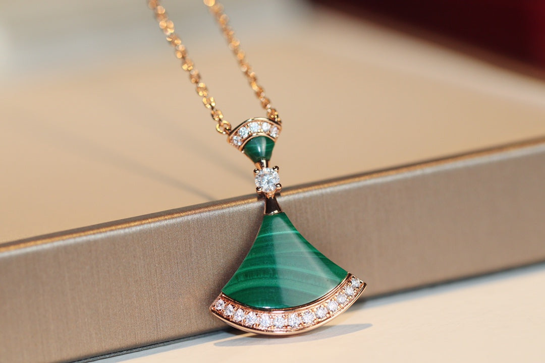 [Angela Schmuck]TRAUM HALSKETTE MALACHIT DIAMANT