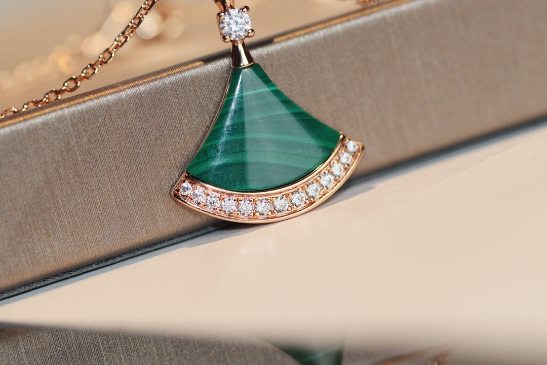 [Angela Schmuck]TRAUM HALSKETTE MALACHIT DIAMANT