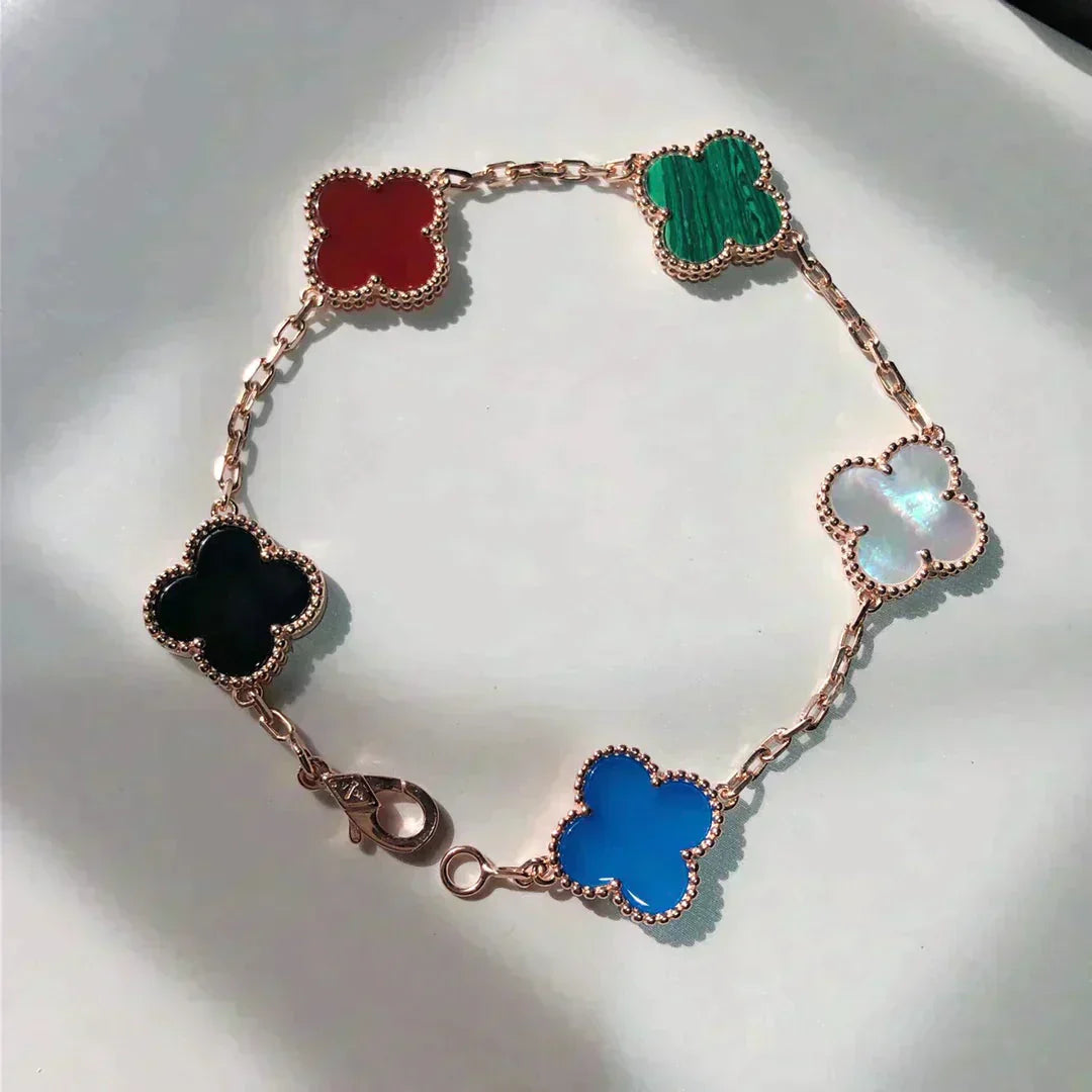 [Angela Jewellery]KLEEBLATT 5 MOTIVE MEHRFARBIG ARMBAND