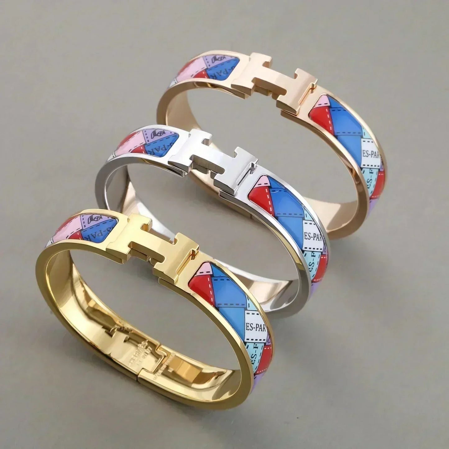 [アンジェラジュエリー]Hブレスレット ドットボーダー 12mm