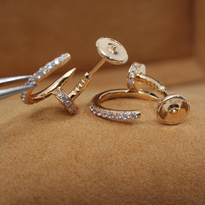 [Angela Schmuck]JUSTE OHRRINGE 12,75MM ROTGOLD DIAMANT
