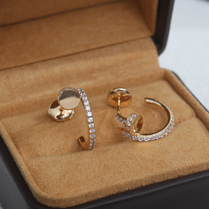 [Angela Schmuck]JUSTE OHRRINGE 12,75MM ROTGOLD DIAMANT