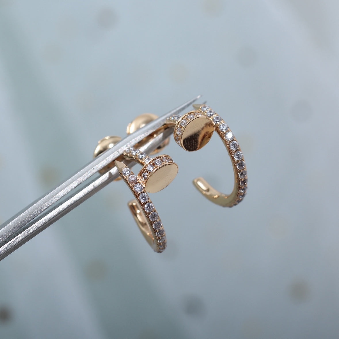 [Angela Schmuck]JUSTE OHRRINGE 12,75MM ROTGOLD DIAMANT