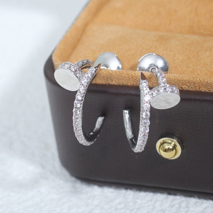 [アンジェラジュエリー]JUSTE イヤリング 12.75mm シルバー ダイヤモンド