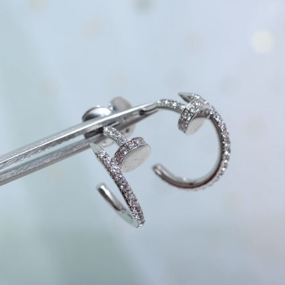 [アンジェラジュエリー]JUSTE イヤリング 12.75mm シルバー ダイヤモンド