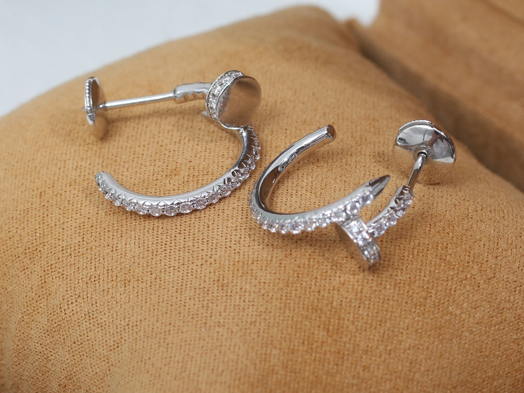 [アンジェラジュエリー]JUSTE イヤリング 12.75mm シルバー ダイヤモンド