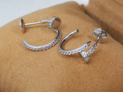 [アンジェラジュエリー]JUSTE イヤリング 12.75mm シルバー ダイヤモンド