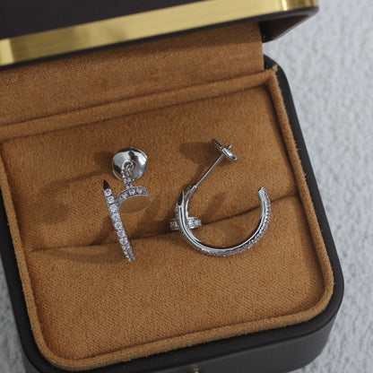 [アンジェラジュエリー]JUSTE イヤリング 12.75mm シルバー ダイヤモンド