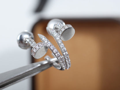 [アンジェラジュエリー]JUSTE イヤリング 12.75mm シルバー ダイヤモンド