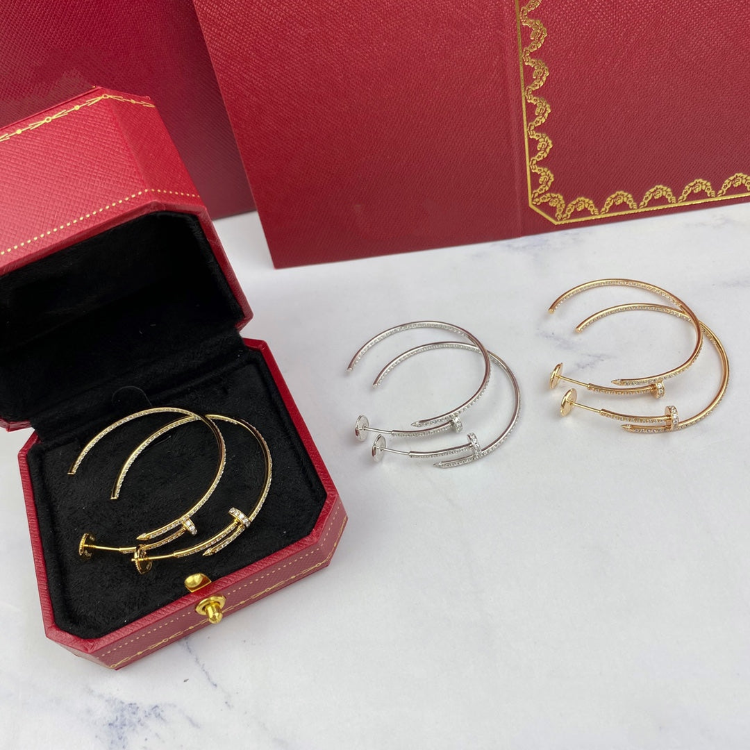 [Angela Jewellery]JUSTE OHRRINGE VOLLER DIAMANTEN 1,8 MM