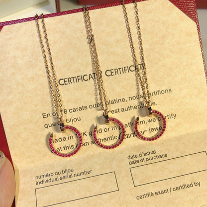 [Angela Schmuck]JUSTE HALSKETTE GOLD ROTE DIAMANTEN