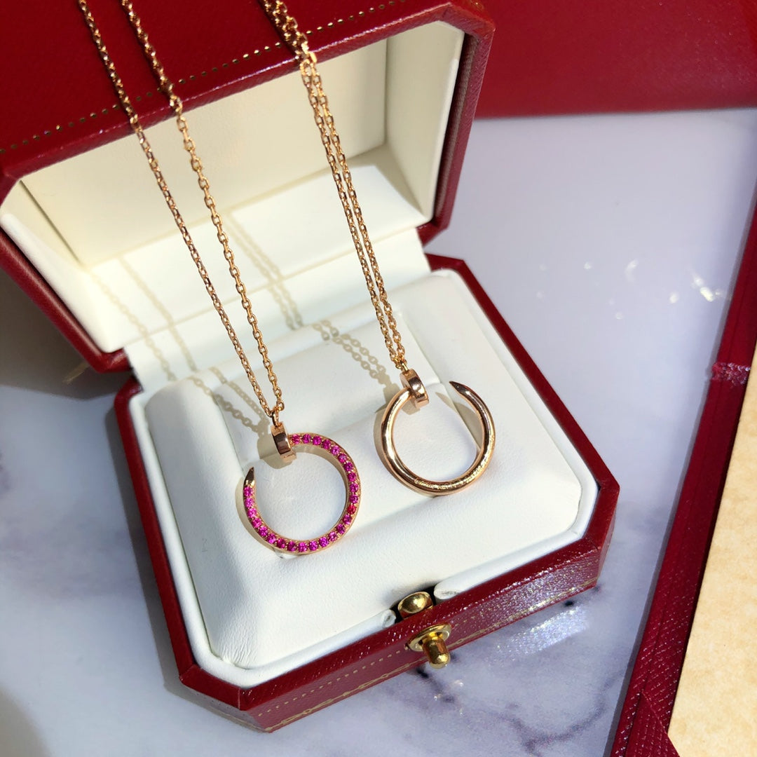 [Angela Schmuck]JUSTE HALSKETTE GOLD ROTE DIAMANTEN