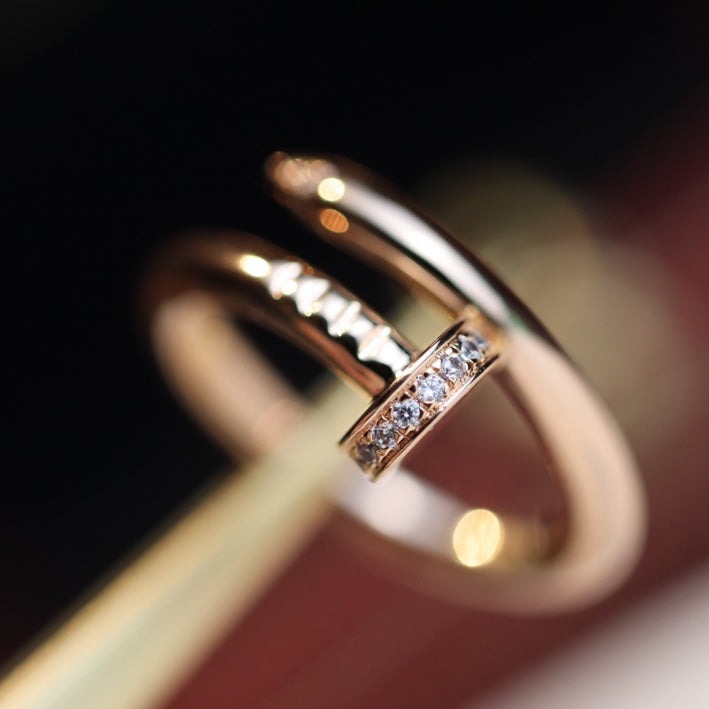 [アンジェラジュエリー]JUSTE リング 2.65mm ピンクゴールド ダイヤモンド