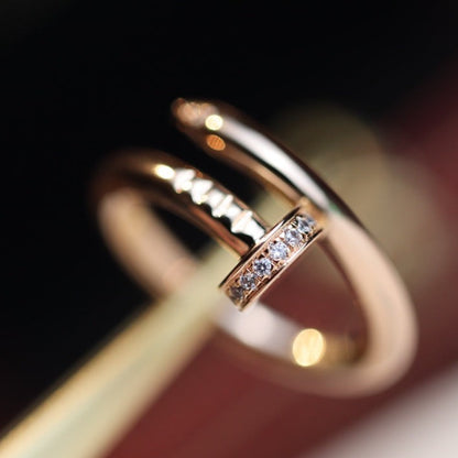 [アンジェラジュエリー]JUSTE リング 2.65mm ピンクゴールド ダイヤモンド