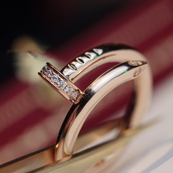 [アンジェラジュエリー]JUSTE リング 2.65mm ピンクゴールド ダイヤモンド