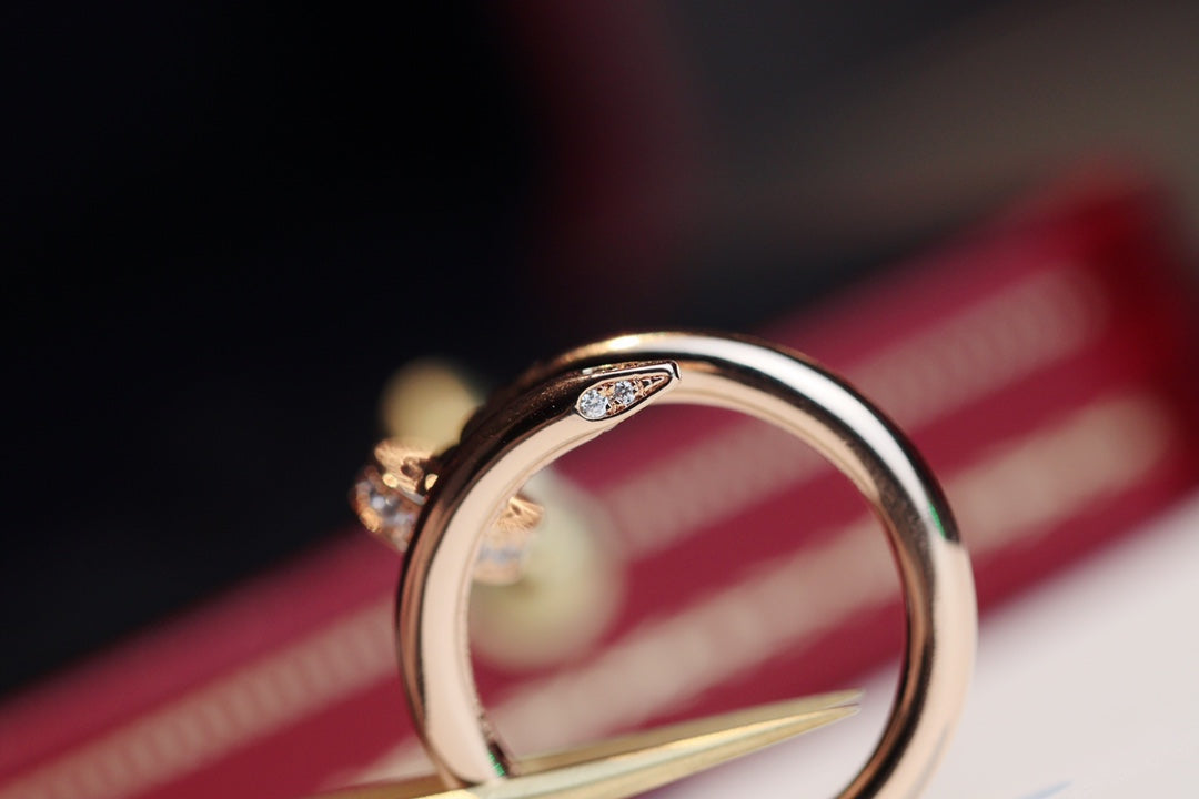 [アンジェラジュエリー]JUSTE リング 2.65mm ピンクゴールド ダイヤモンド