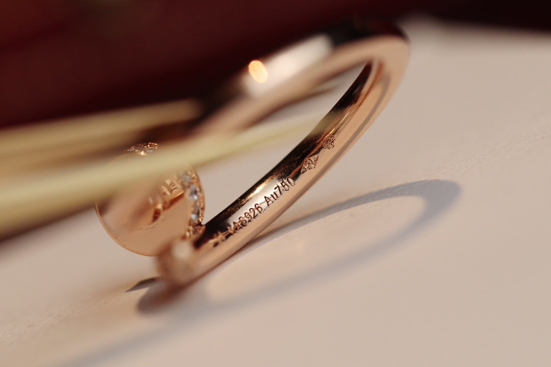 [アンジェラジュエリー]JUSTE リング 2.65mm ピンクゴールド ダイヤモンド