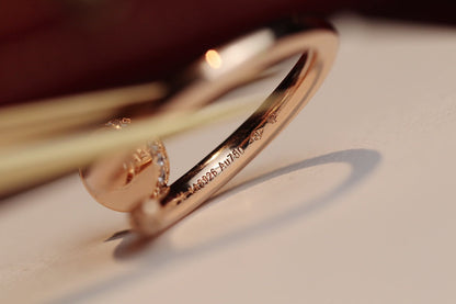 [アンジェラジュエリー]JUSTE リング 2.65mm ピンクゴールド ダイヤモンド