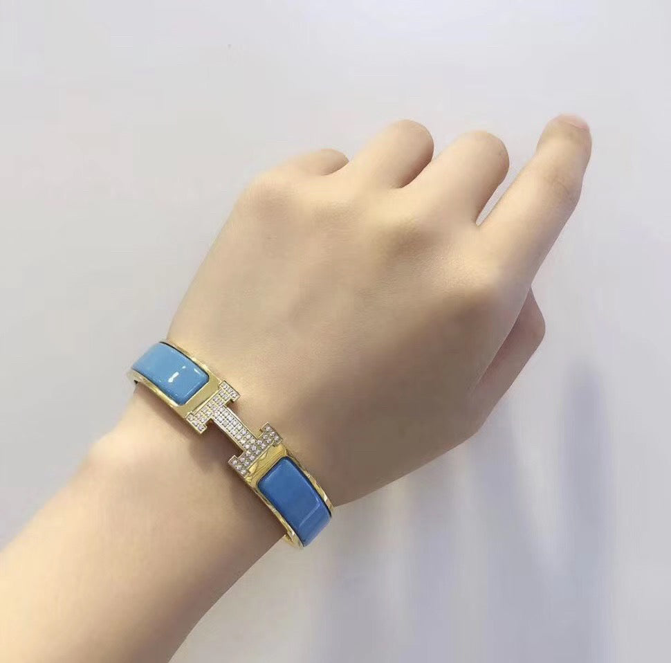[Angela Schmuck]H CLOUD BLUE ARMBAND GOLD DIAMANT