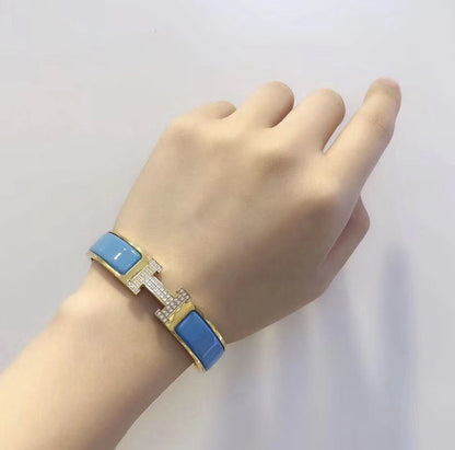 [Angela Schmuck]H CLOUD BLUE ARMBAND GOLD DIAMANT