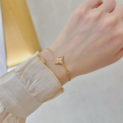 [Angela Jewellery]STAR 1 DIAMANT ROSGOLDARMBAND