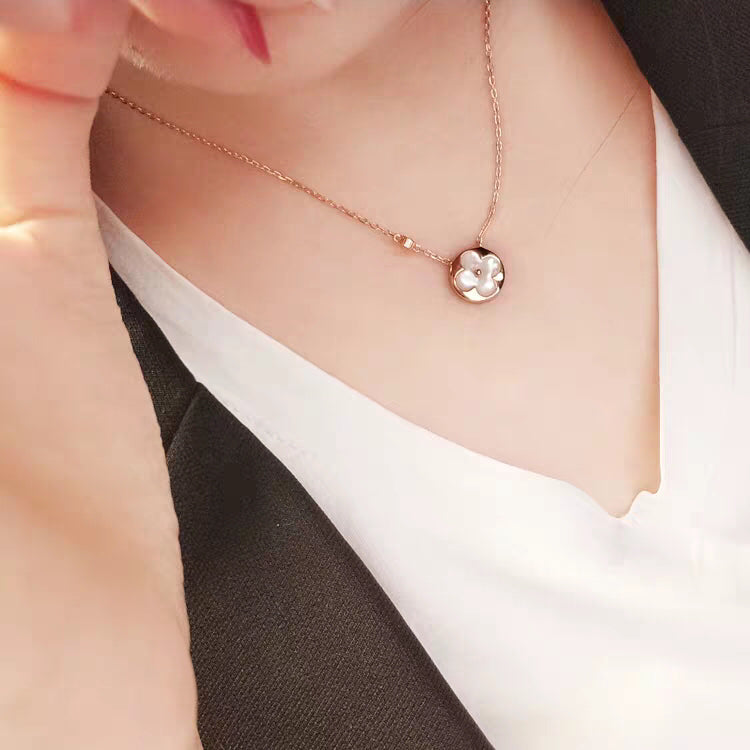 [アンジェラジュエリー]サンモップゴールド 1ダイヤモンドネックレス