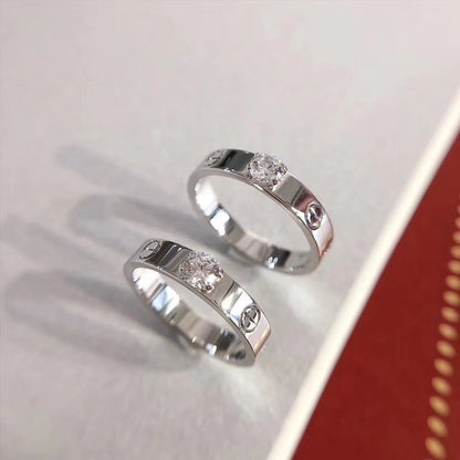 [アンジェラジュエリー]ラブリング 3.6mm ビッグダイヤモンド1粒