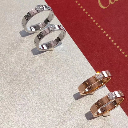 [アンジェラジュエリー]ラブリング 3.6mm ビッグダイヤモンド1粒