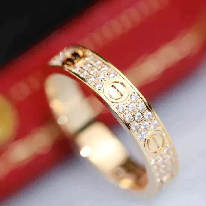 [Angela Schmuck]Liebesring 3,6 mm Diamanten besetzt