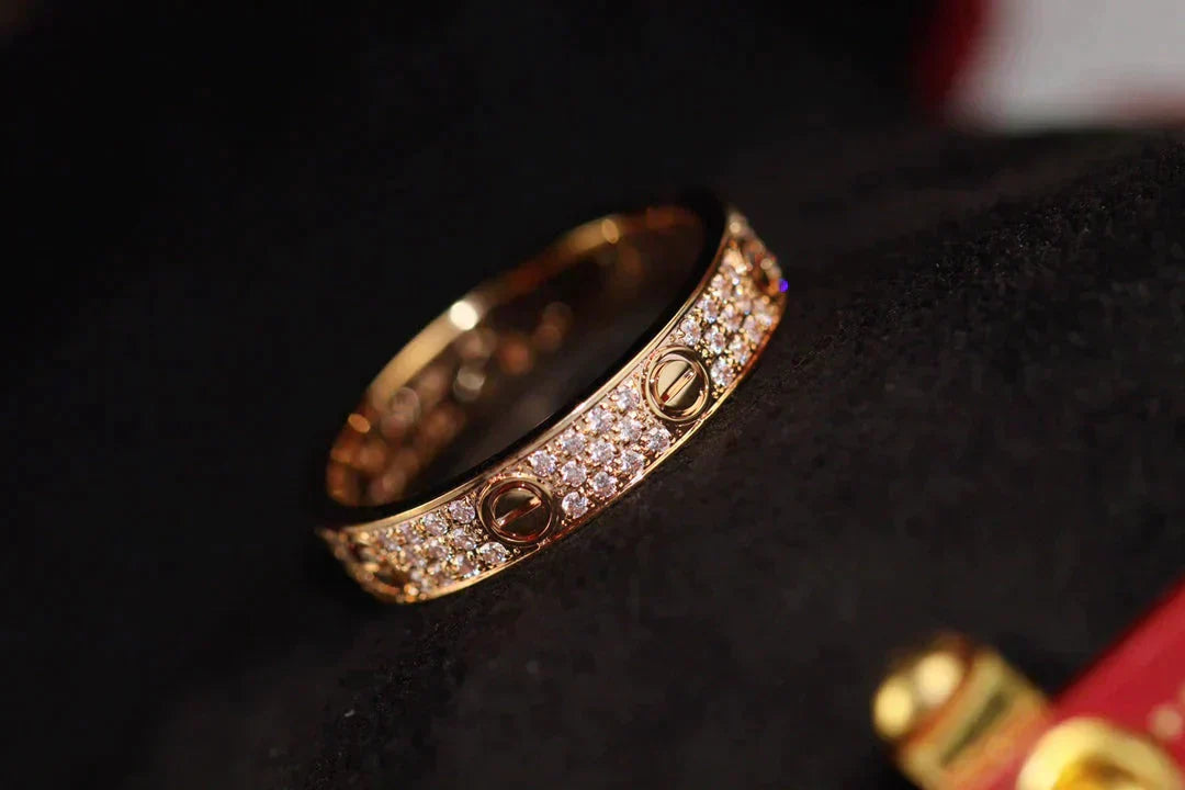 [Angela Schmuck]Liebesring 3,6 mm Diamanten besetzt