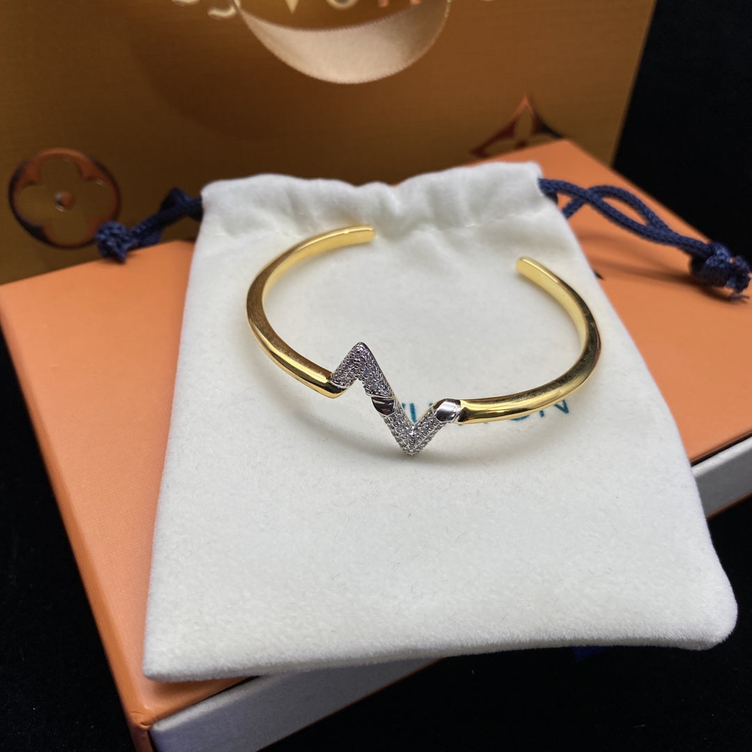 [Angela Schmuck]Volte Upsite Down Diamant Gold offenes Armband
