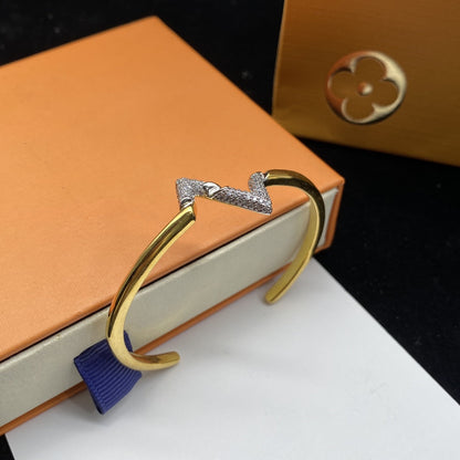 [Angela Schmuck]Volte Upsite Down Diamant Gold offenes Armband
