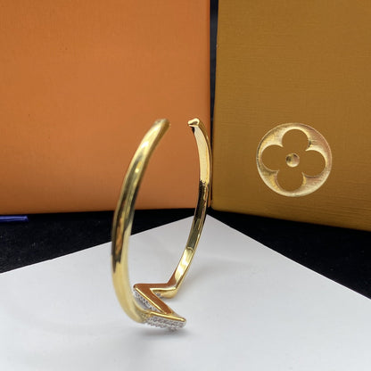 [Angela Schmuck]Volte Upsite Down Diamant Gold offenes Armband