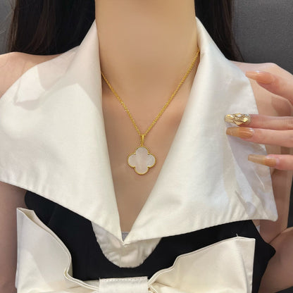 [アンジェラジュエリー]クローバー 25mm モップ ラージペンダントネックレス