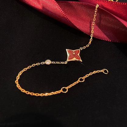[Angela Schmuck]COLOR STAR KARNEOL ROTGOLD DIAMANT ARMBAND