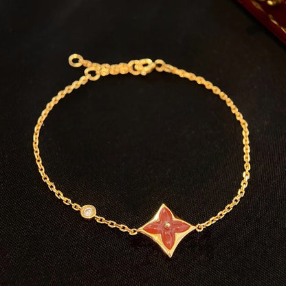 [Angela Schmuck]COLOR STAR KARNEOL ROTGOLD DIAMANT ARMBAND
