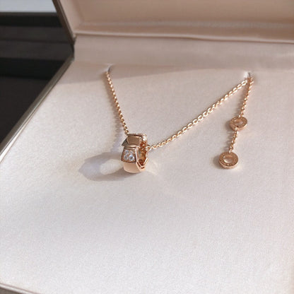 [Angela Jewellery]SERPENTI PEDANT DIAMOND PINK GOLD NECKLACE