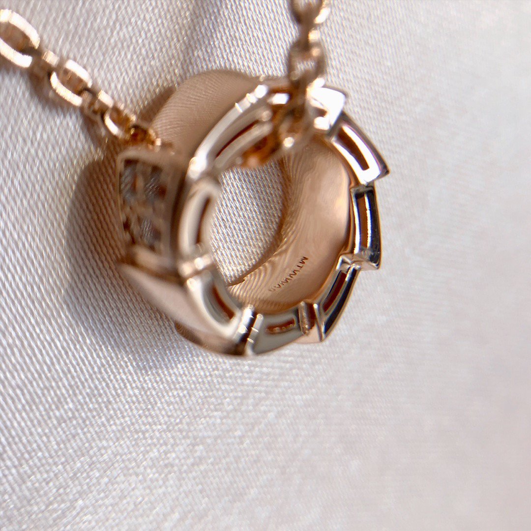 [Angela Jewellery]SERPENTI PEDANT DIAMOND PINK GOLD NECKLACE