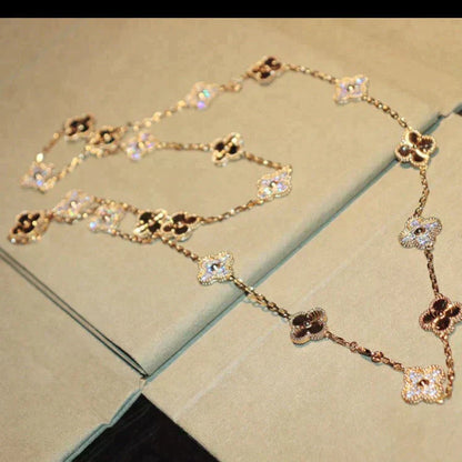[Angela Schmuck]CLOVER 20 MOTIVE LASER DIAMANT HALSKETTE