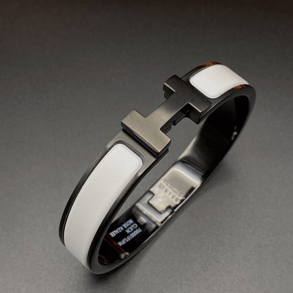 [Angela Jewellery]H-Armband 12 mm schwarz-weiße Keramik