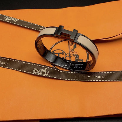 [Angela Jewellery]H-Armband 12mm schwarz beige Keramik