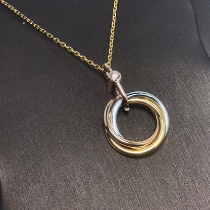 [Angela Schmuck]TRINITY SILBER GOLD ROTGOLD HALSKETTE