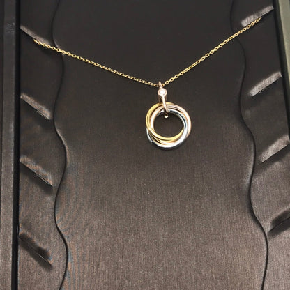 [Angela Schmuck]TRINITY SILBER GOLD ROTGOLD HALSKETTE