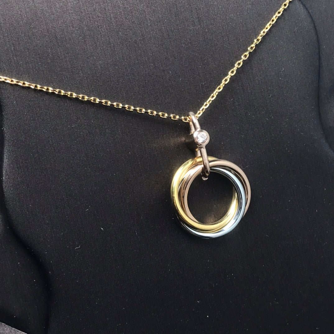 [Angela Schmuck]TRINITY SILBER GOLD ROTGOLD HALSKETTE