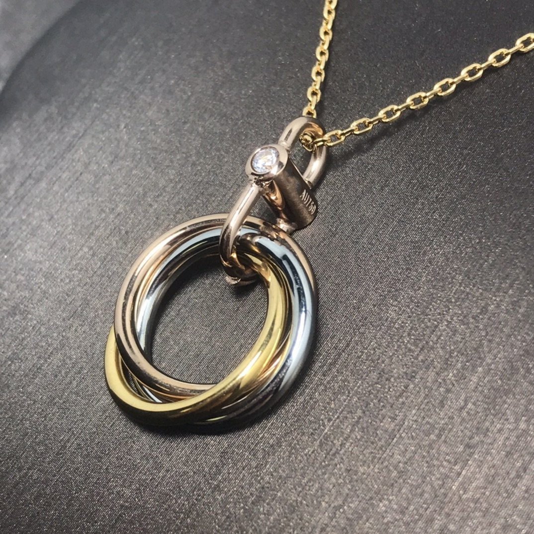 [Angela Schmuck]TRINITY SILBER GOLD ROTGOLD HALSKETTE