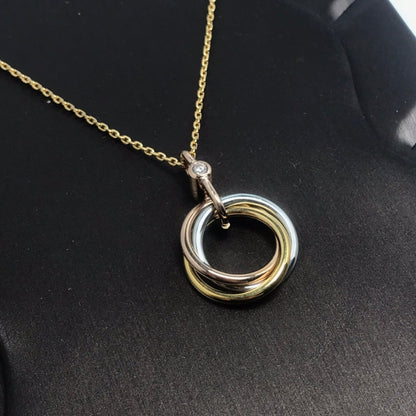 [Angela Schmuck]TRINITY SILBER GOLD ROTGOLD HALSKETTE