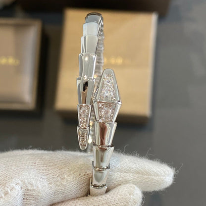 [アンジェラジュエリー]セルペンティ ブレスレット ダイヤモンド シルバー